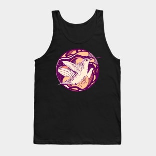 Peach Circle of The Hummingbird Tank Top